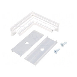 Conector Aluminiu Alb 90° CORNER10 | Electronic-mag.ro | Componente Electronice