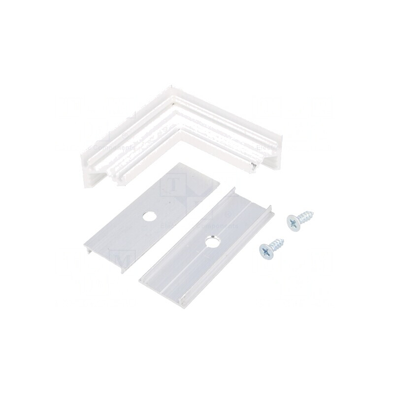 Conector Aluminiu Alb 90° CORNER10 | Electronic-mag.ro | Componente Electronice