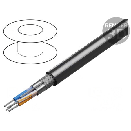 Cablu RS232/RS422 2x2x24AWG PVC 305m | Electronic-mag.ro | Componente Electronice