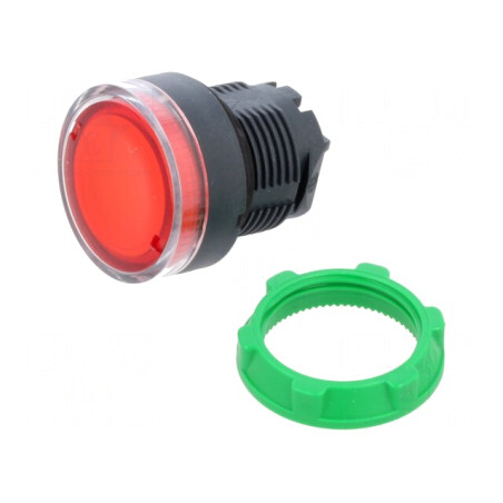 Comutator de apăsare 22mm roșu IP20 | Electronic-mag.ro | Componente Electronice