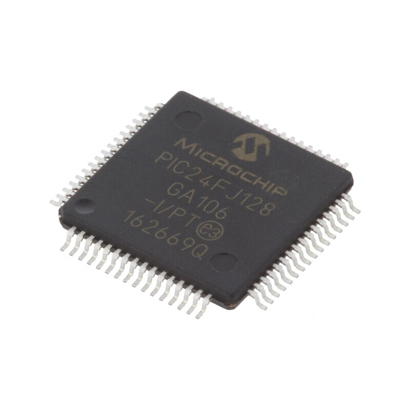 Microcontroler PIC24 128kB 32MHz 2-3.6VDC SMD TQFP64 | Electronic-mag.ro | Componente Electronice