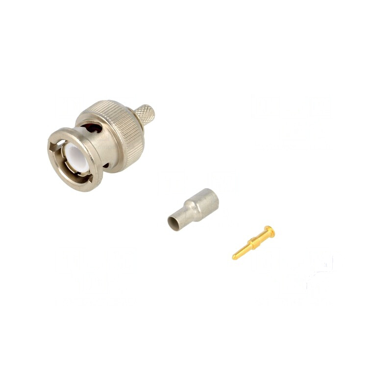 Mufă BNC Tată Drept 50Ω Crimpat  | Electronic-mag.ro | Componente Electronice