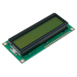 Afișaj LCD Alfanumeric 16x2 LED Galben-Verde | Electronic-mag.ro | Componente Electronice