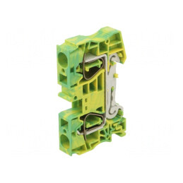 Conector de îmbinare șine 0,2-16mm2 2 borne galben-verde | Electronic-mag.ro | Componente Electronice