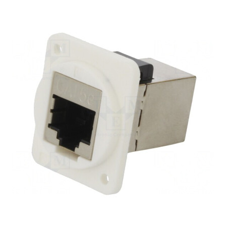 Adaptor FT Cat 5e Ecranat 8P8C Plastic 19x24mm | Electronic-mag.ro | Componente Electronice