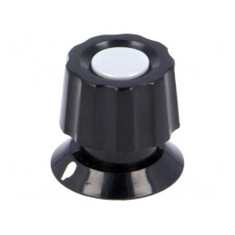 Buton rotativ negru cu indicator ABS 6mm