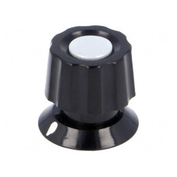 Buton rotativ negru cu indicator ABS 6mm | Electronic-mag.ro | Componente Electronice