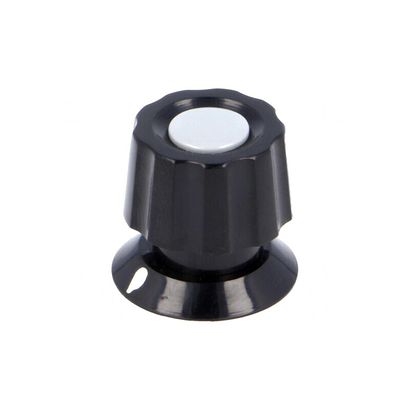 Buton rotativ negru cu indicator ABS 6mm