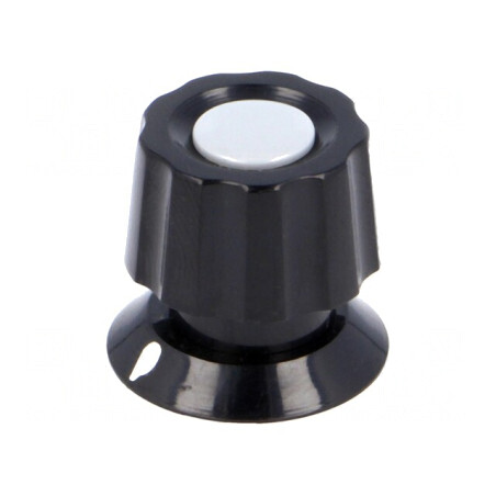 Buton rotativ negru cu indicator ABS 6mm | Electronic-mag.ro | Componente Electronice