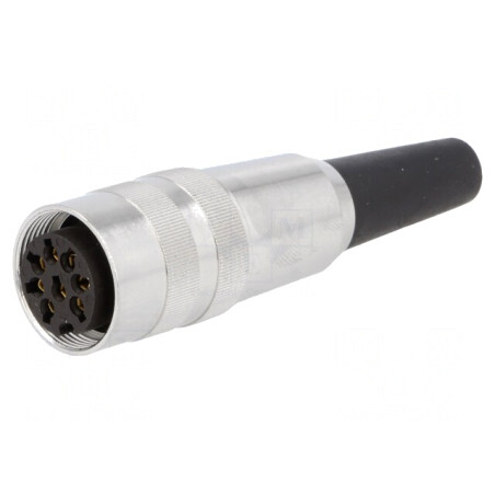 Mufă Mamă M16 Lipire pe Cablu 8 PIN 5A 60V Drept | Electronic-mag.ro | Componente Electronice