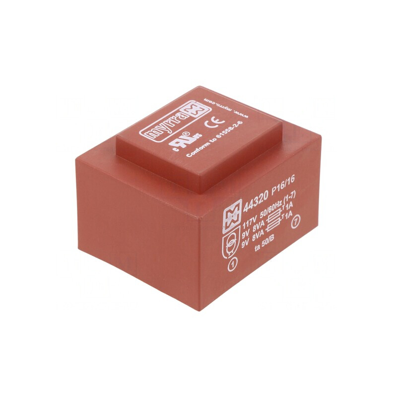 Transformator încapsulat 16VA 117VAC 9V 9V 889mA PCB | Electronic-mag.ro | Componente Electronice