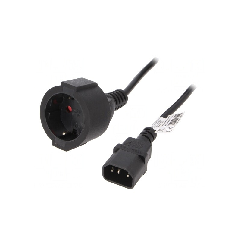 Cablu Alimentare 1m Negru 3x0,75mm2 CEE 7/3 la IEC C14 | Electronic-mag.ro | Componente Electronice Cablu Alimentare 1m Negru 3x0,75mm2 CEE 7/3 la IEC C14 | Electronic-mag.ro | Componente Electronice