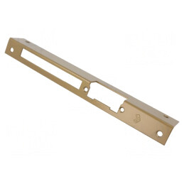 Tablă frontală unghi stânga aurie 25x250mm | Electronic-mag.ro | Componente Electronice