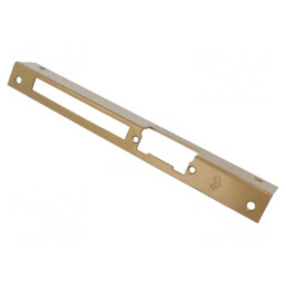 Tablă frontală unghi stânga aurie 25mm x 250mm | Electronic-mag.ro | Componente Electronice