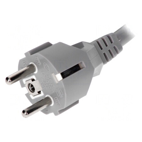 Cablu Alimentare 3x1,5mm2 3m Gri 16A | Electronic-mag.ro | Componente Electronice