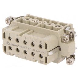 Conector HDC Contact Mamă 10P 16A | Electronic-mag.ro | Componente Electronice