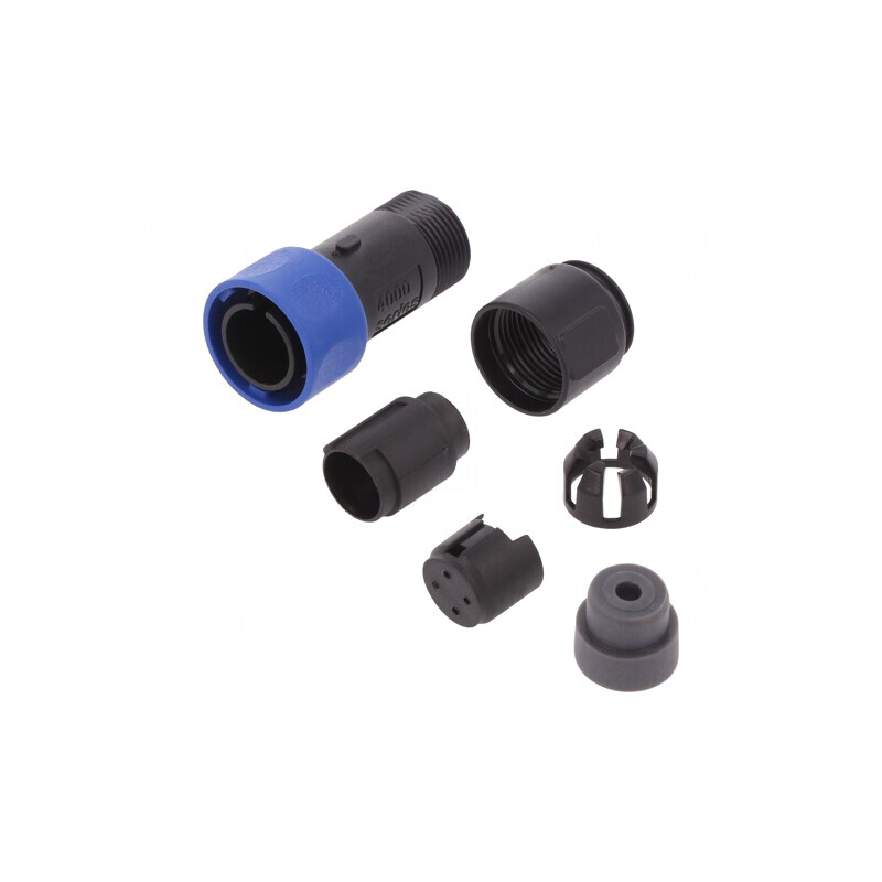 Conector Circular Mufă Tată 4 PIN Fără Contacte Pe Cablu | Electronic-mag.ro | Componente Electronice