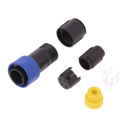 Conector Circular Mufă Tată 4 PIN fără Contacte pe Cablu | Electronic-mag.ro | Componente Electronice