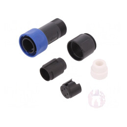 Conector Circular Mufă Tată 4 PIN Fără Contacte | Electronic-mag.ro | Componente Electronice