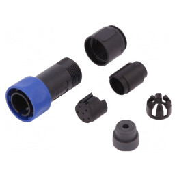 Conector Circular 6-PIN Mufă Tată Fără Contacte Pe Cablu | Electronic-mag.ro | Componente Electronice