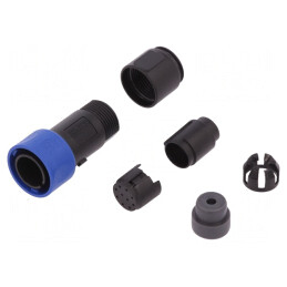 Conector circular mufă tată 10 pini fără contacte pe cablu | Electronic-mag.ro | Componente Electronice