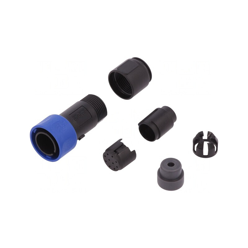 Conector circular mufă tată 10 pini fără contacte pe cablu | Electronic-mag.ro | Componente Electronice