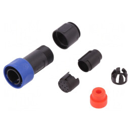 Conector Circular Mufă Tată 10 PIN Fără Contacte pe Cablu | Electronic-mag.ro | Componente Electronice