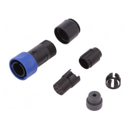Conector circular mufă mamă 10 pini fără contacte pe cablu | Electronic-mag.ro | Componente Electronice