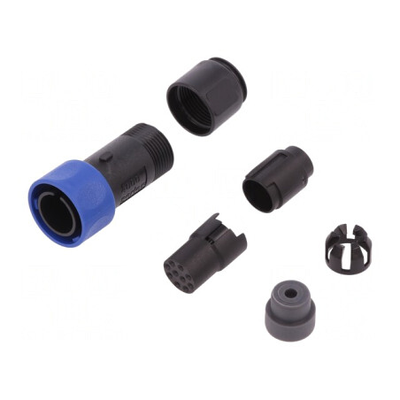Conector circular mufă mamă 10 pini fără contacte pe cablu | Electronic-mag.ro | Componente Electronice