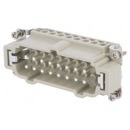 Conector HDC 16A cu 16 Inserturi de Contact Tată de Pin | Electronic-mag.ro | Componente Electronice