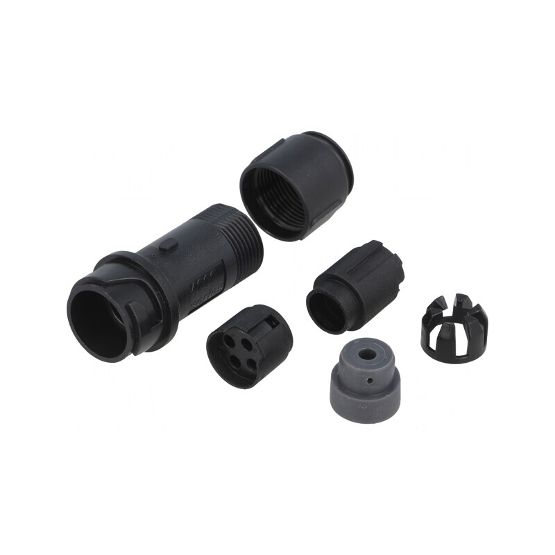 Conector Circular Mufă Tată 4 PIN Fără Contacte Pe Cablu | Electronic-mag.ro | Componente Electronice