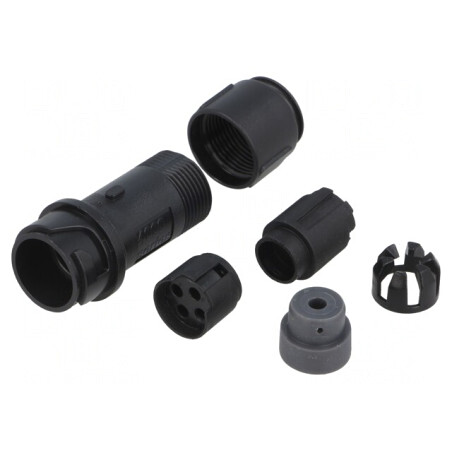 Conector Circular Mufă Tată 4 PIN Fără Contacte Pe Cablu | Electronic-mag.ro | Componente Electronice
