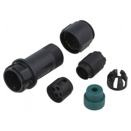 Conector Circular Mufă Tată 4 PIN Fără Contacte Pe Cablu | Electronic-mag.ro | Componente Electronice