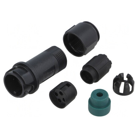 Conector Circular Mufă Tată 4 PIN Fără Contacte Pe Cablu | Electronic-mag.ro | Componente Electronice