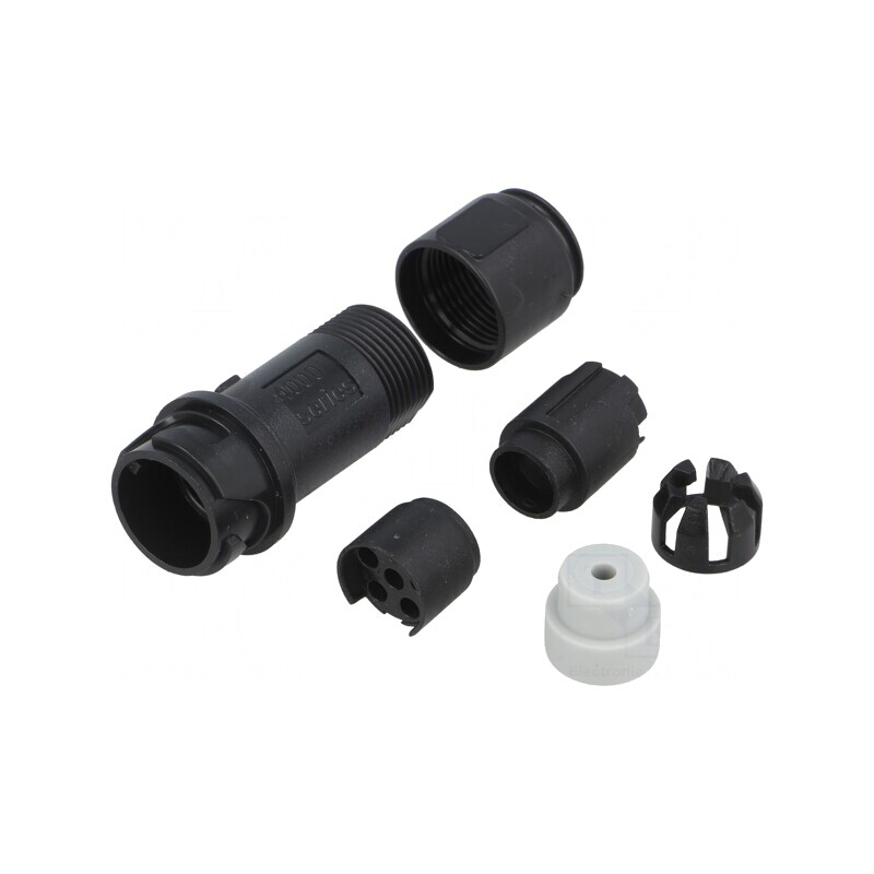 Conector Circular 6 PIN fără Contacte pe Cablu | Electronic-mag.ro | Componente Electronice