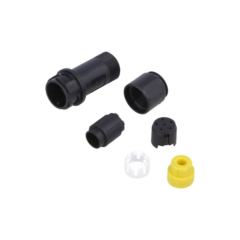 Conector Circular 6 PIN fără Contacte pe Cablu | Electronic-mag.ro | Componente Electronice
