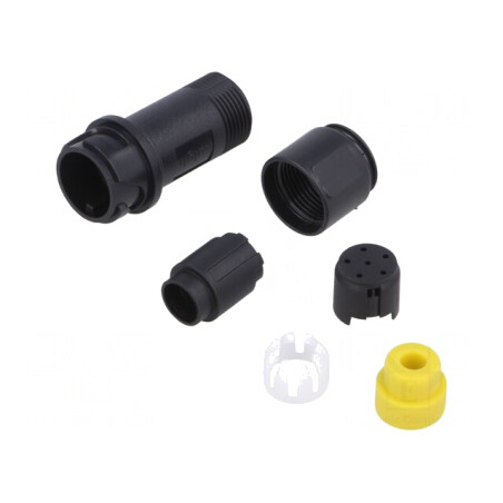 Conector Circular 6 PIN fără Contacte pe Cablu | Electronic-mag.ro | Componente Electronice
