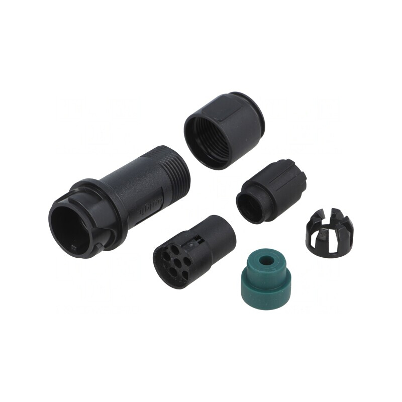 Conector Circular Mufă Mamă 6 Pin fără Contacte pe Cablu | Electronic-mag.ro | Componente Electronice