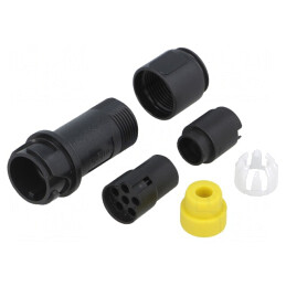 Conector Circular Mufă Mamă 6 PIN Fără Contacte pe Cablu | Electronic-mag.ro | Componente Electronice