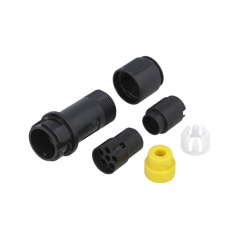 Conector Circular Mufă Mamă 6 PIN Fără Contacte pe Cablu | Electronic-mag.ro | Componente Electronice