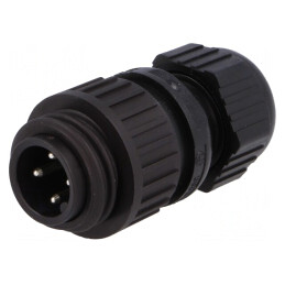 Conector circular mufă tată IP67 4 pini pe cablu