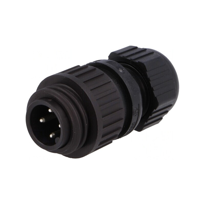 Conector circular mufă tată IP67 4 pini pe cablu | Electronic-mag.ro | Componente Electronice