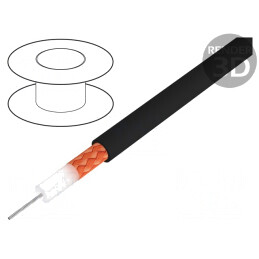 Cablu coaxial RG-H11AU litat negru 10,3mm