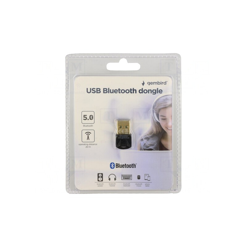 Adaptor Bluetooth 5.0 USB Negru 20m | Electronic-mag.ro | Componente Electronice