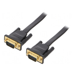 Cablu D-Sub 15 pini HD 3m Negru | Electronic-mag.ro | Componente Electronice