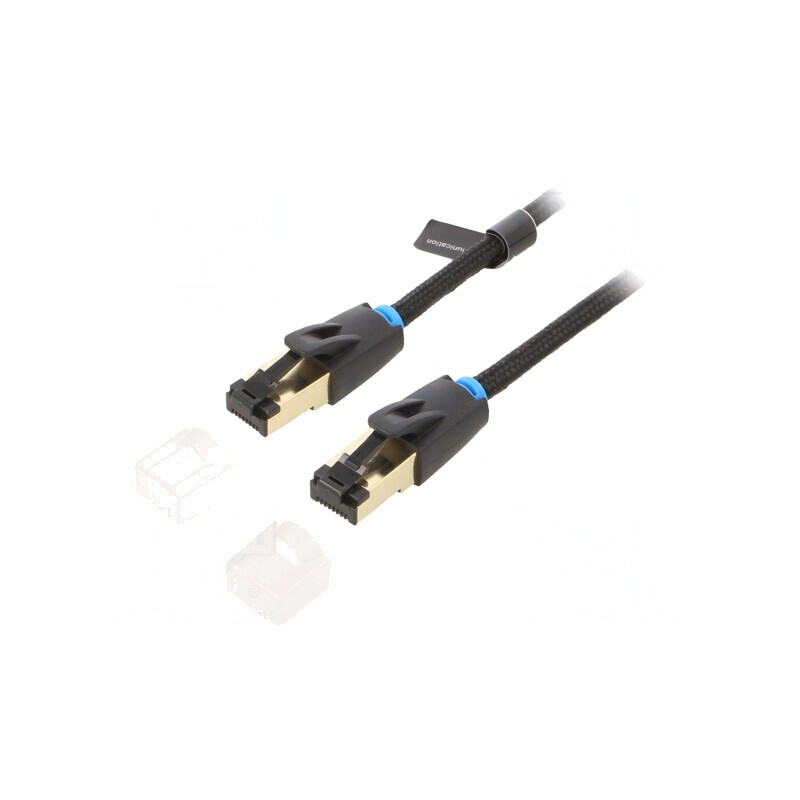 Patch cord S/FTP Cat 8 PVC Negru 5m | Electronic-mag.ro | Componente Electronice