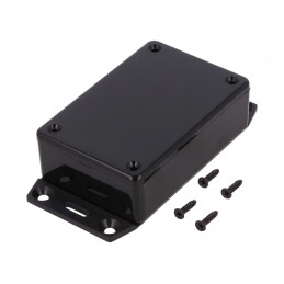 Carcasă Universală Neagră ABS IP54 56mm x 85mm x 27mm | Electronic-mag.ro | Componente Electronice