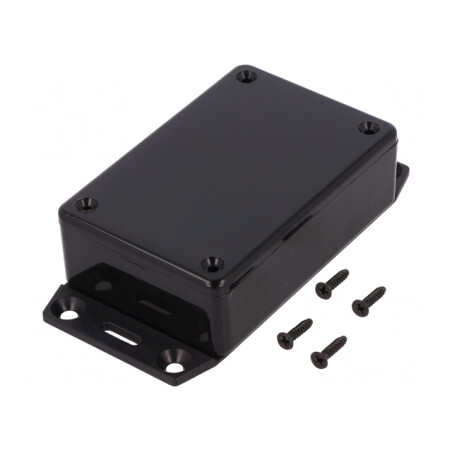 Carcasă Universală Neagră ABS IP54 56mm x 85mm x 27mm | Electronic-mag.ro | Componente Electronice