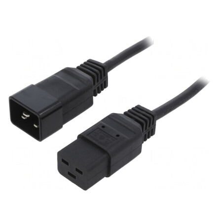 Cablu Alimentare 1,5m IEC C19 la IEC C20 16A Negru | Electronic-mag.ro | Componente Electronice