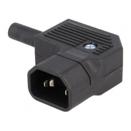 Conector Alimentare AC Mufă Tată 10A 250V IEC 60320 | Electronic-mag.ro | Componente Electronice